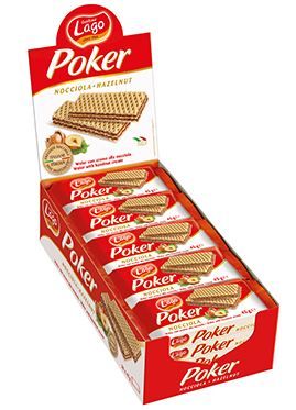 Вафли Gastone Lago Poker с ореховой начинкой, 45 г * 20 шт